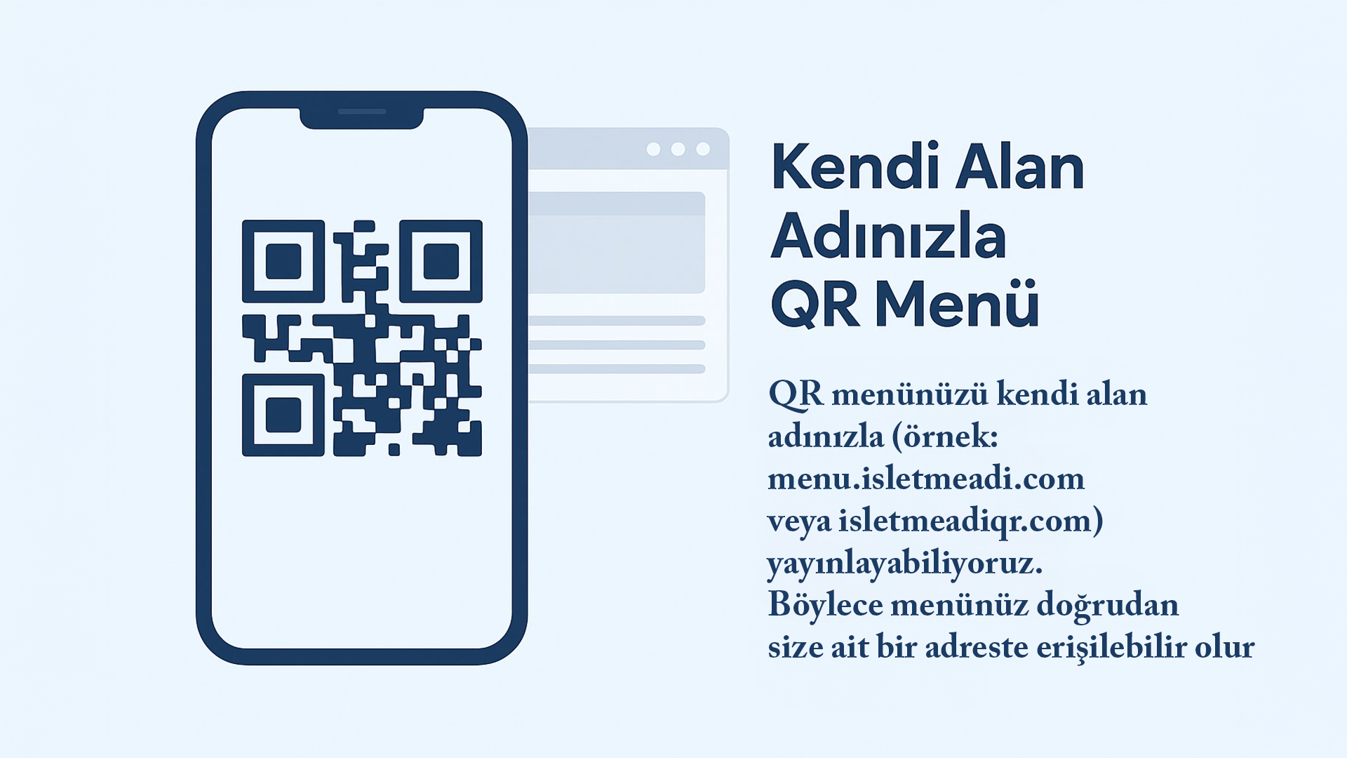 Özel Alan Adı ile QR Menü